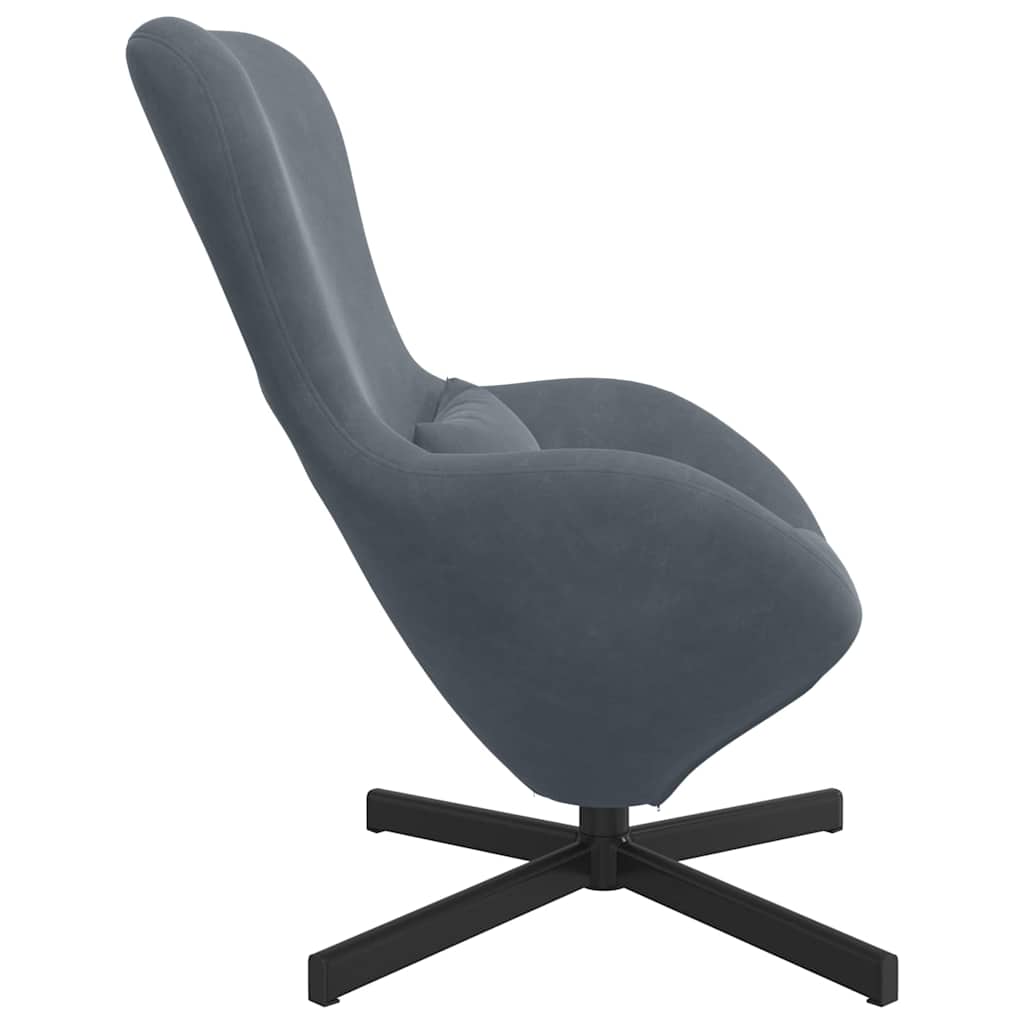 Eggstol Mørkegrå 63 X 73 X 90 Cm Fløyel