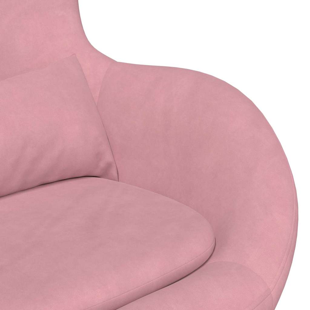 Eggstol Rosa 63 X 73 X 90 Cm Fløyel