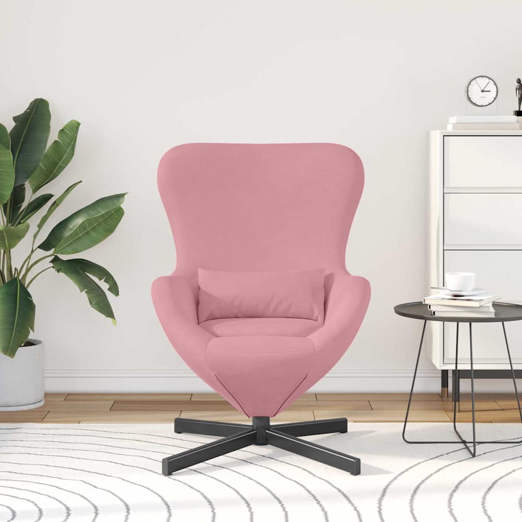 Eggstol Rosa 63 X 73 X 90 Cm Fløyel