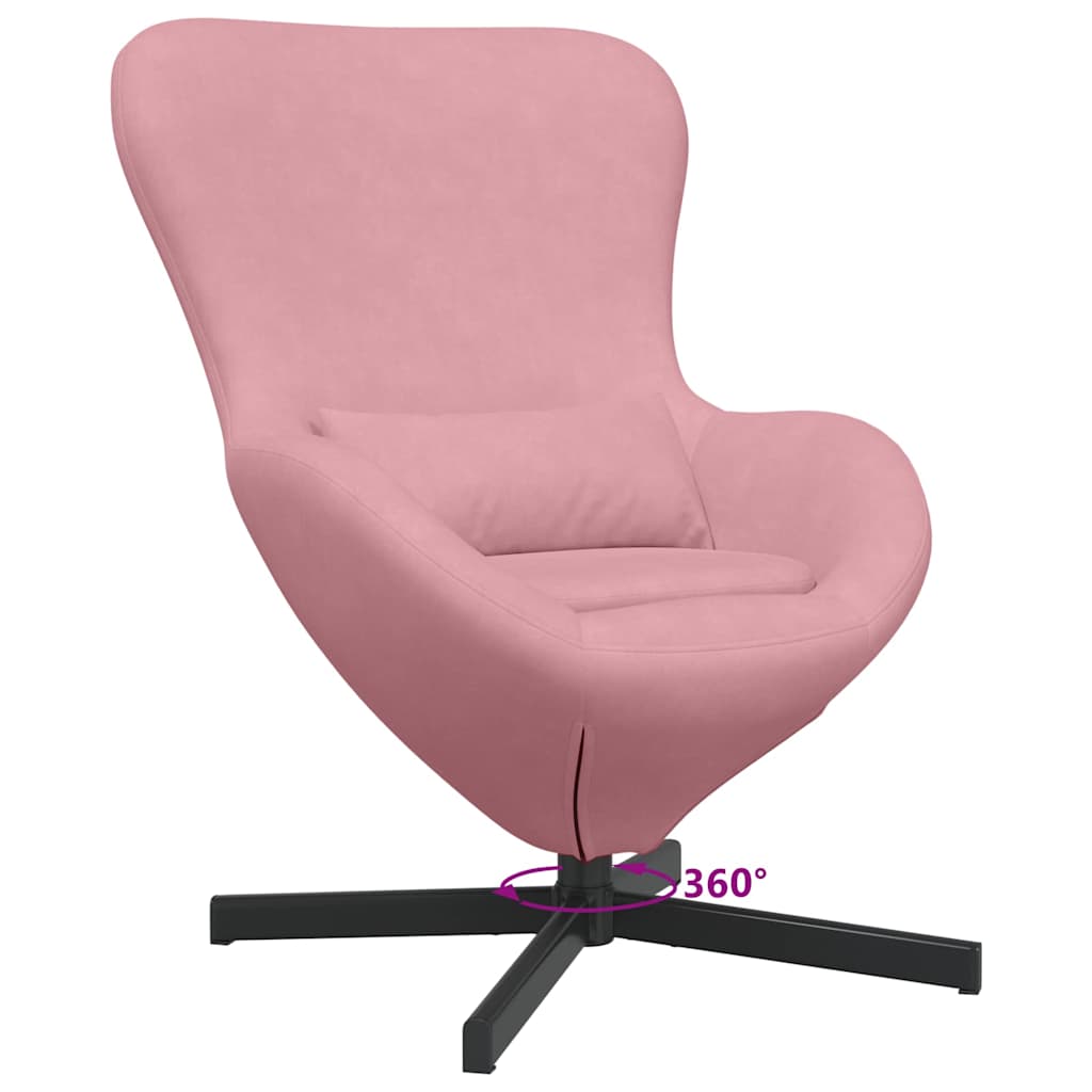Eggstol Rosa 63 X 73 X 90 Cm Fløyel