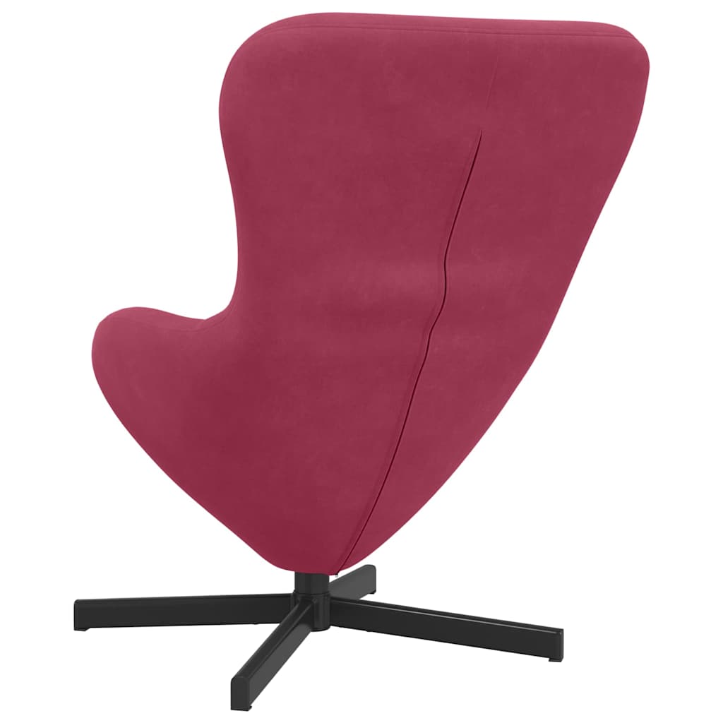 Eggstol Vinrød 63 X 73 X 90 Cm Fløyel