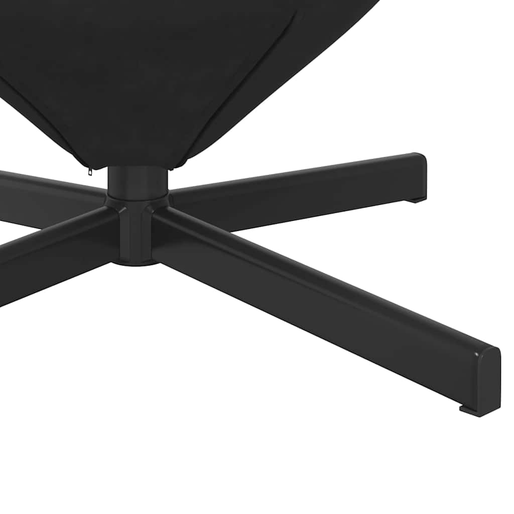 Eggstol Svart 63 X 73 X 90 Cm Fløyel