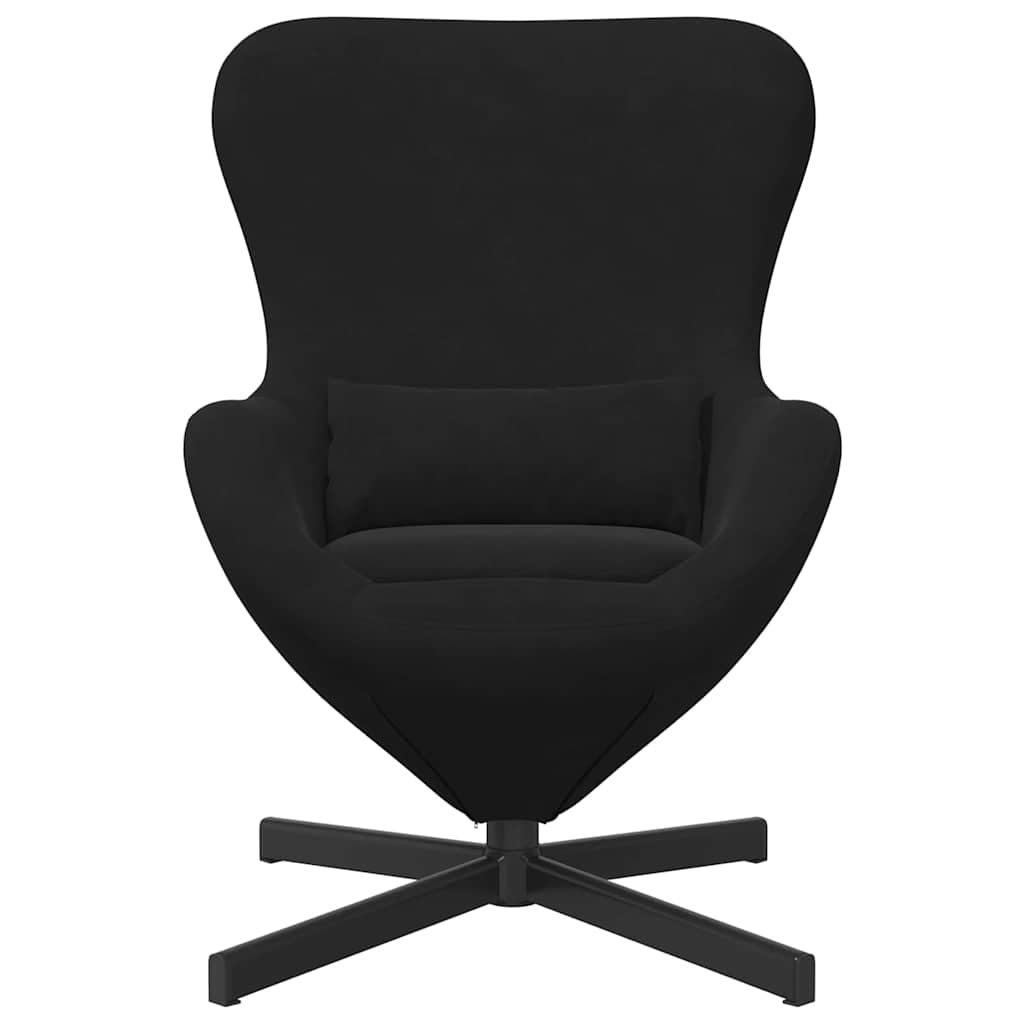 Eggstol Svart 63 X 73 X 90 Cm Fløyel