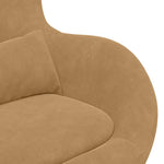 Eggstol Brun 63 X 73 X 90 Cm Fløyel