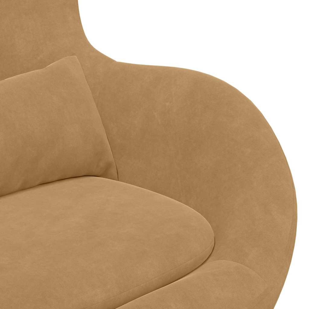 Eggstol Brun 63 X 73 X 90 Cm Fløyel