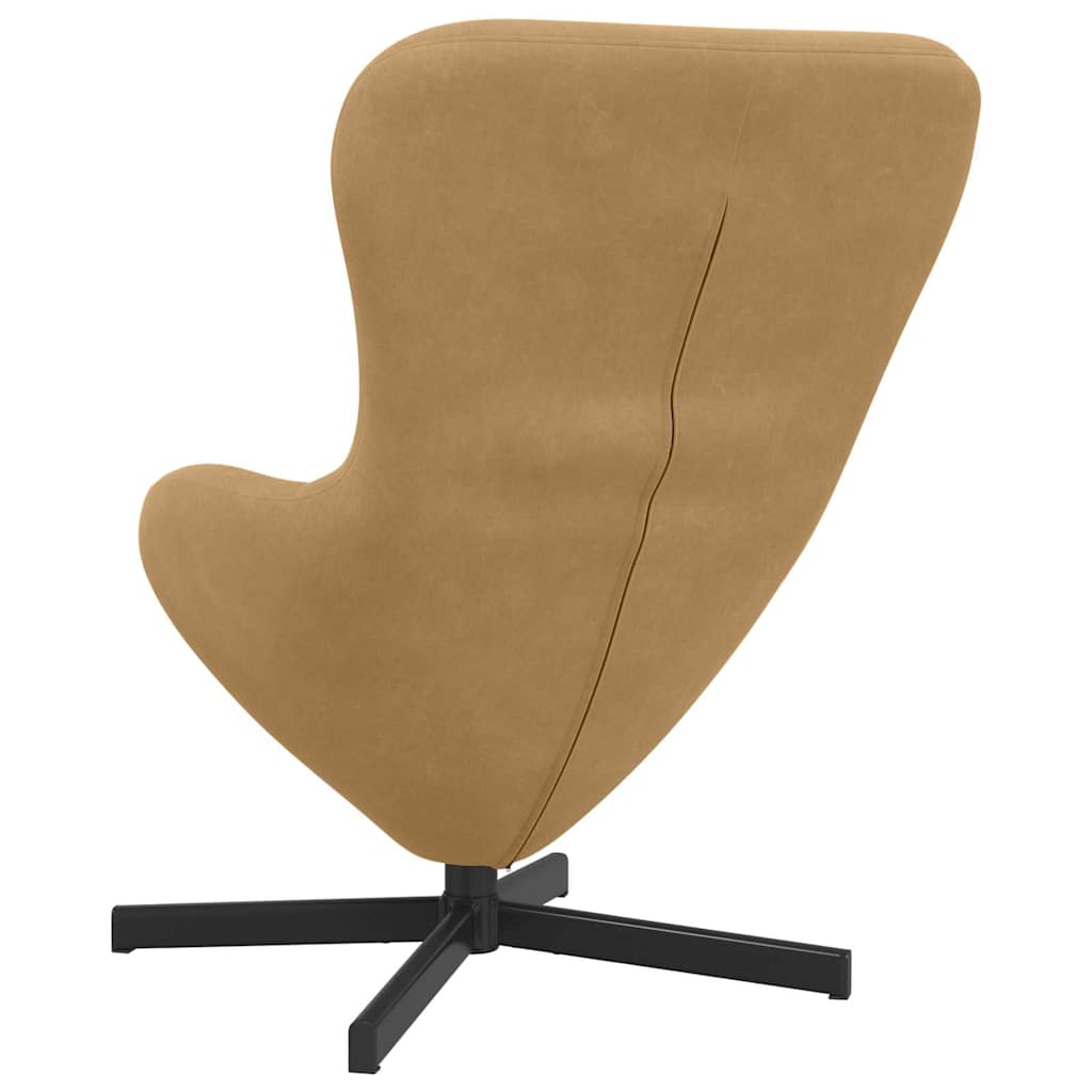 Eggstol Brun 63 X 73 X 90 Cm Fløyel