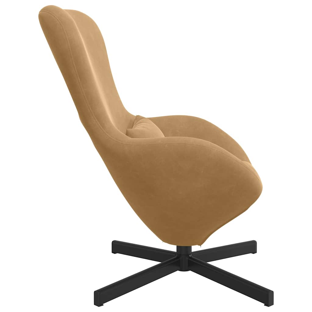 Eggstol Brun 63 X 73 X 90 Cm Fløyel