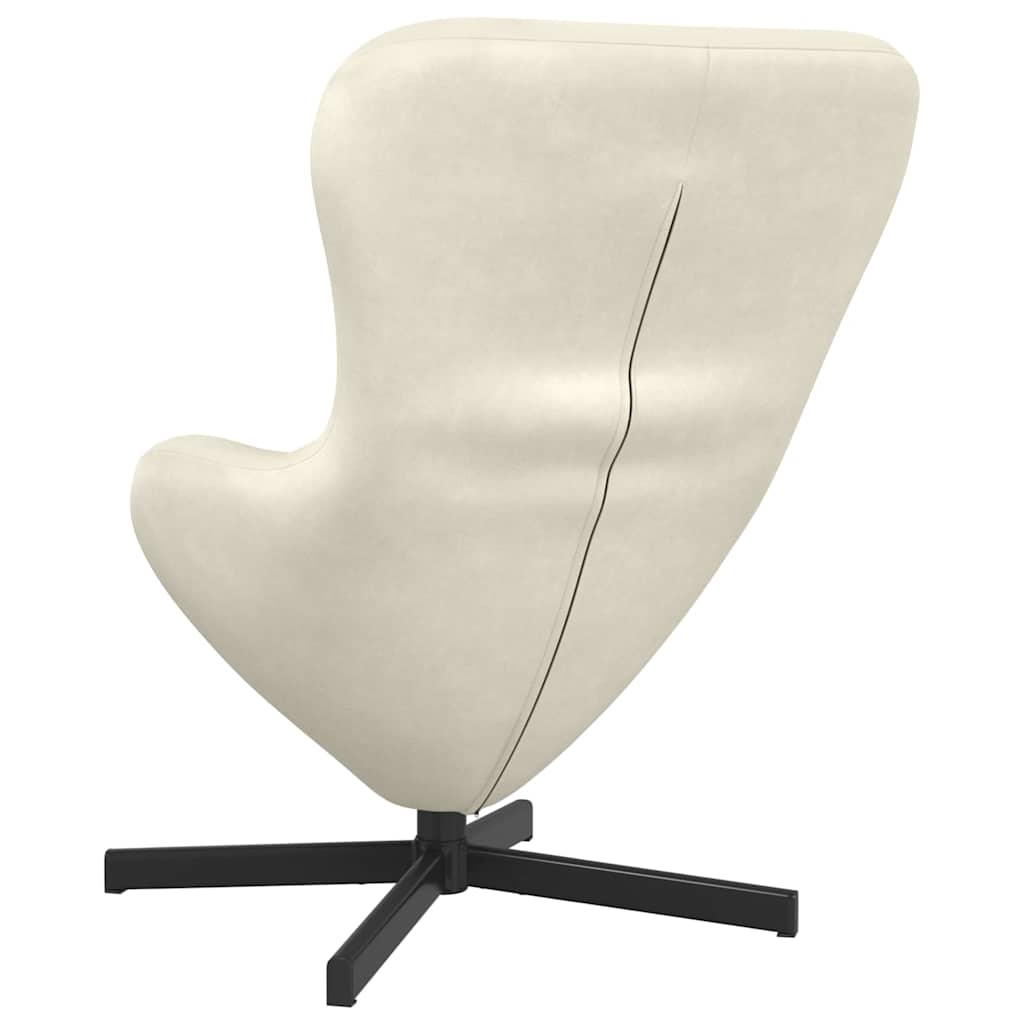 Eggstol Krem 63 X 73 X 90 Cm Fløyel