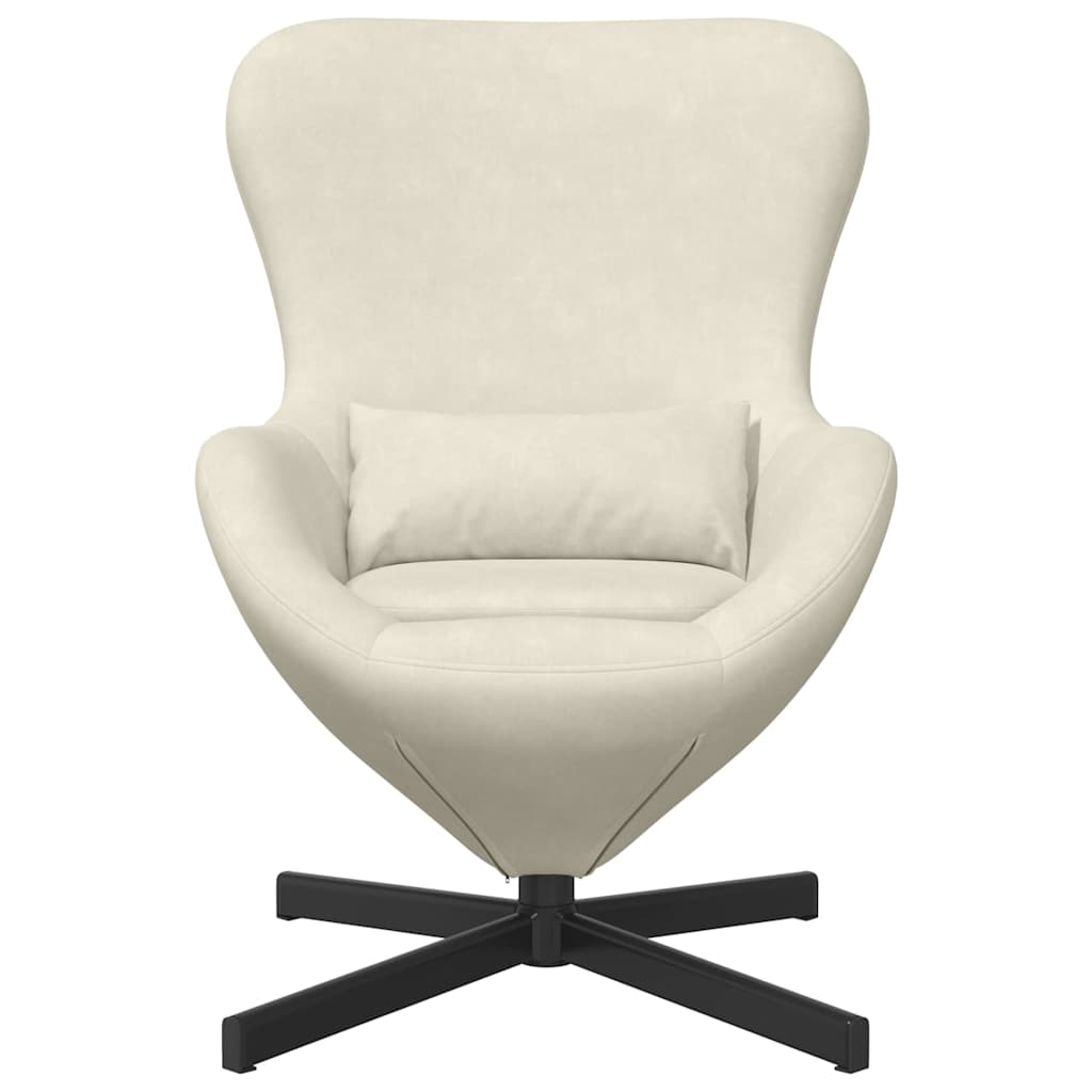 Eggstol Krem 63 X 73 X 90 Cm Fløyel