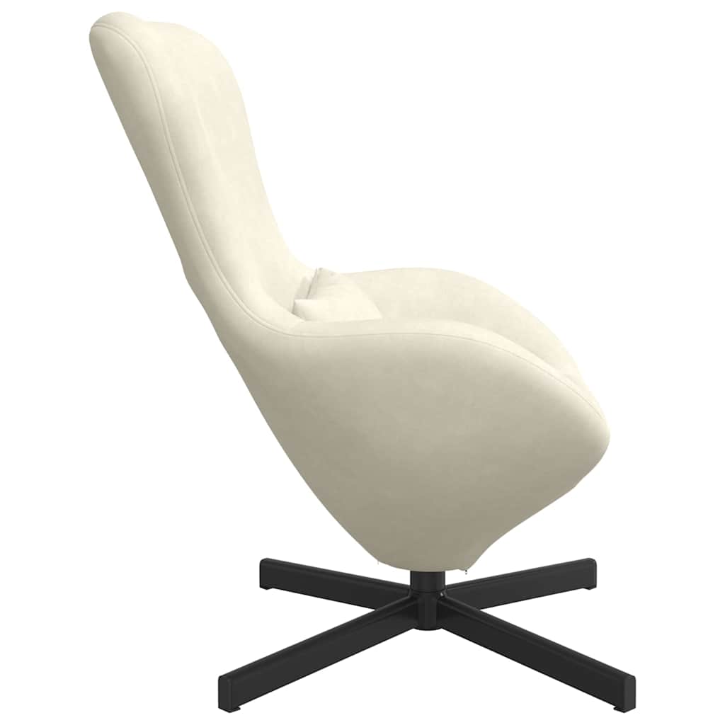 Eggstol Krem 63 X 73 X 90 Cm Fløyel