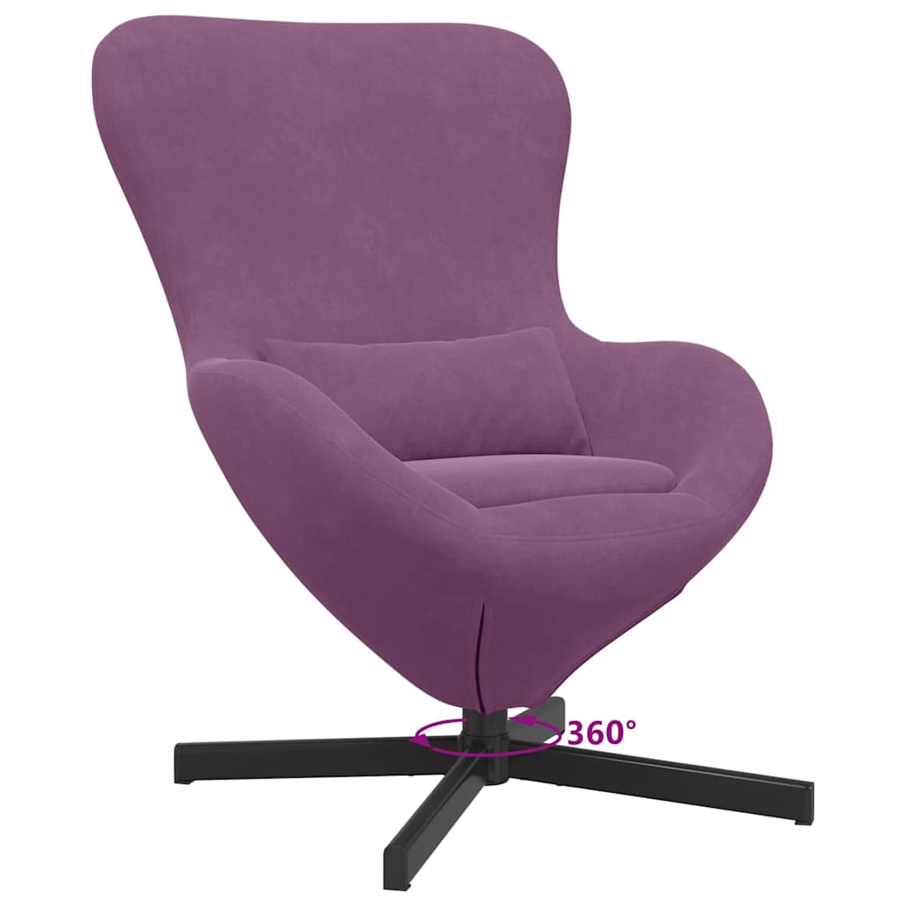 Eggstol Lilla 63 X 73 X 90 Cm Fløyel