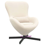 Eggstol Krem 63 X 73 X 90 Cm Krøllete Ull-Lignende Stoff