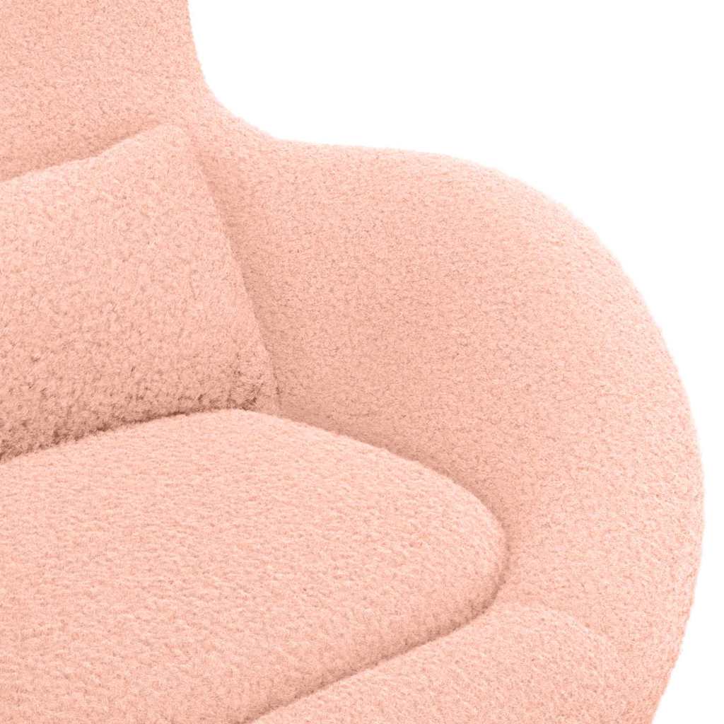 Eggstol Rosa 63 X 73 X 90 Cm Krøllete Ull-Lignende Stoff