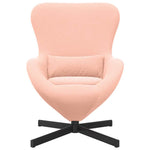 Eggstol Rosa 63 X 73 X 90 Cm Krøllete Ull-Lignende Stoff