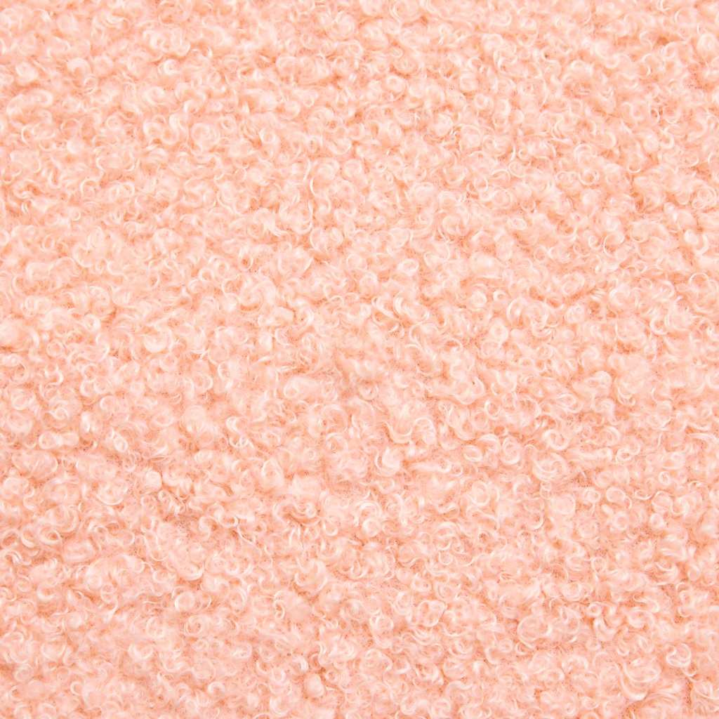 Eggstol Rosa 63 X 73 X 90 Cm Krøllete Ull-Lignende Stoff