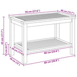 Sidetabell Olje Naturlig 70 X 40 X 45 Cm Solid Akasietre