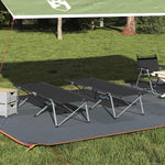 Sammenleggbar Camping Seng 2 Pcs Svart 62 X 194 X 42 Cm