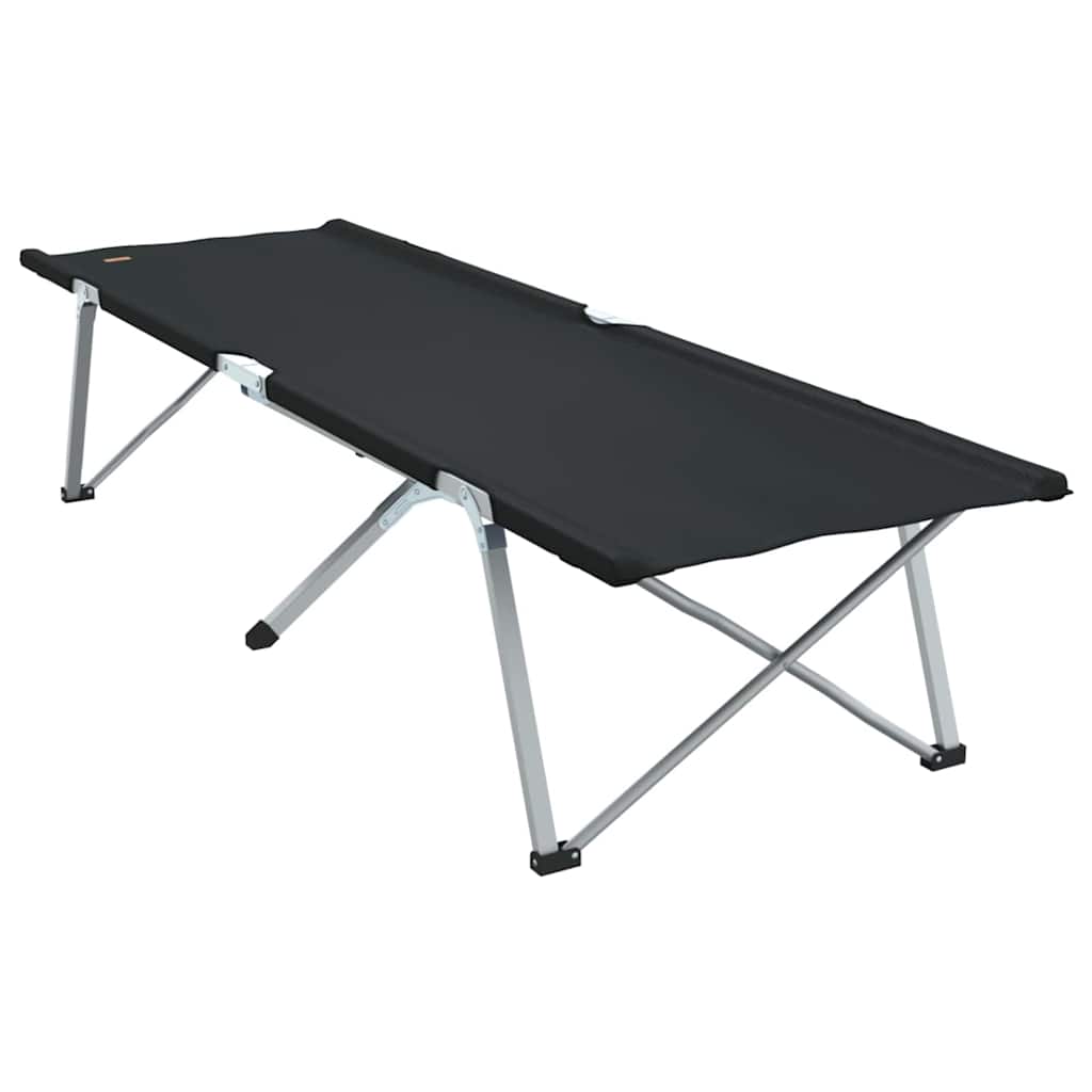 Sammenleggbar Camping Seng 2 Pcs Svart 62 X 194 X 42 Cm