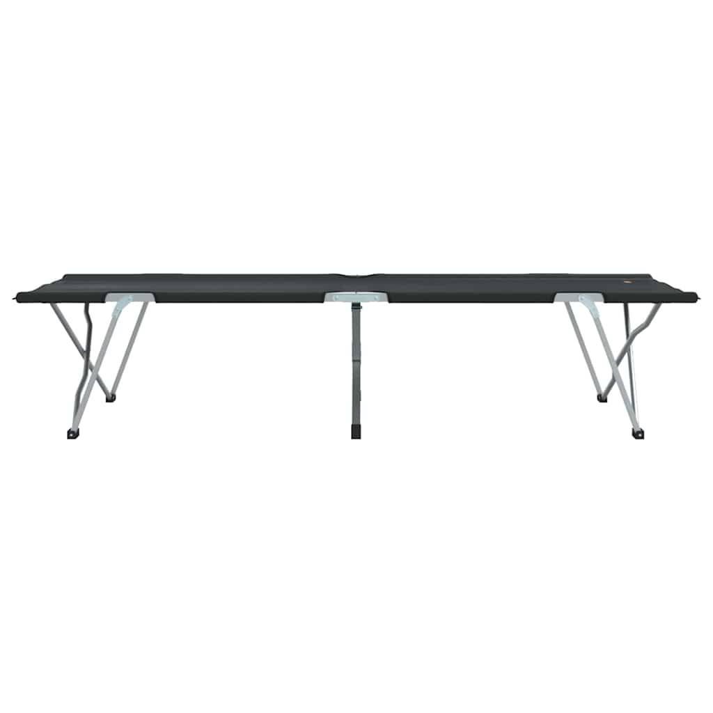 Sammenleggbar Camping Seng 2 Pcs Svart 62 X 194 X 42 Cm