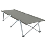 Sammenleggbar Camping Seng 2 Pcs Grå 62 X 194 X 42 Cm