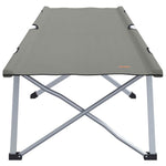 Sammenleggbar Camping Seng 2 Pcs Grå 62 X 194 X 42 Cm
