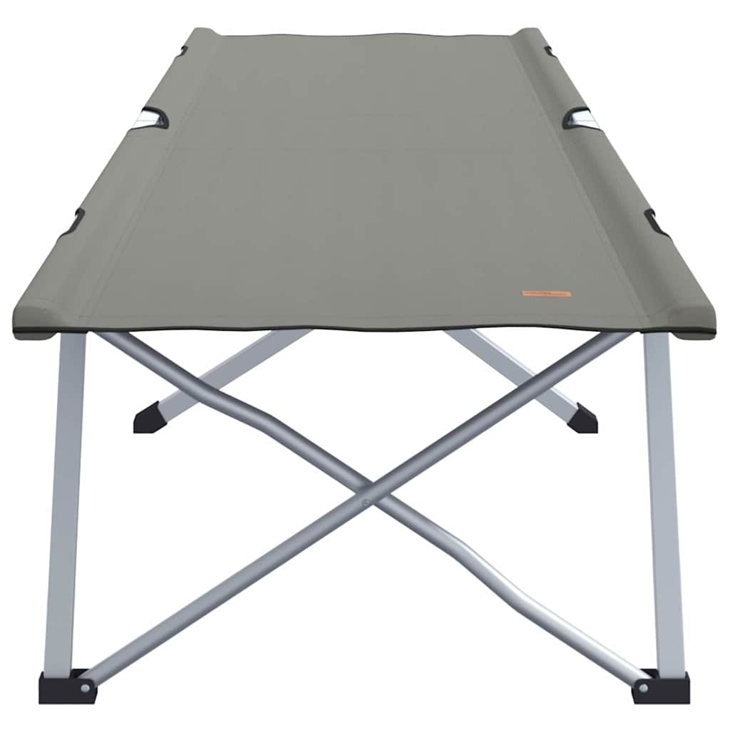Sammenleggbar Camping Seng 2 Pcs Grå 62 X 194 X 42 Cm