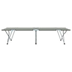 Sammenleggbar Camping Seng 2 Pcs Grå 62 X 194 X 42 Cm
