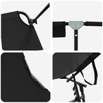 Sammenleggbar Solstol Svart 190 X 57 X 81 Cm Oxford
