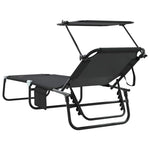 Sammenleggbar Solstol Svart 190 X 57 X 81 Cm Oxford