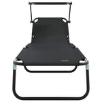 Sammenleggbar Solstol Svart 190 X 57 X 81 Cm Oxford