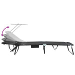Sammenleggbar Solstol Svart 190 X 57 X 81 Cm Oxford