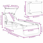Sammenleggbar Solstol Svart 190 X 57 X 81 Cm Oxford