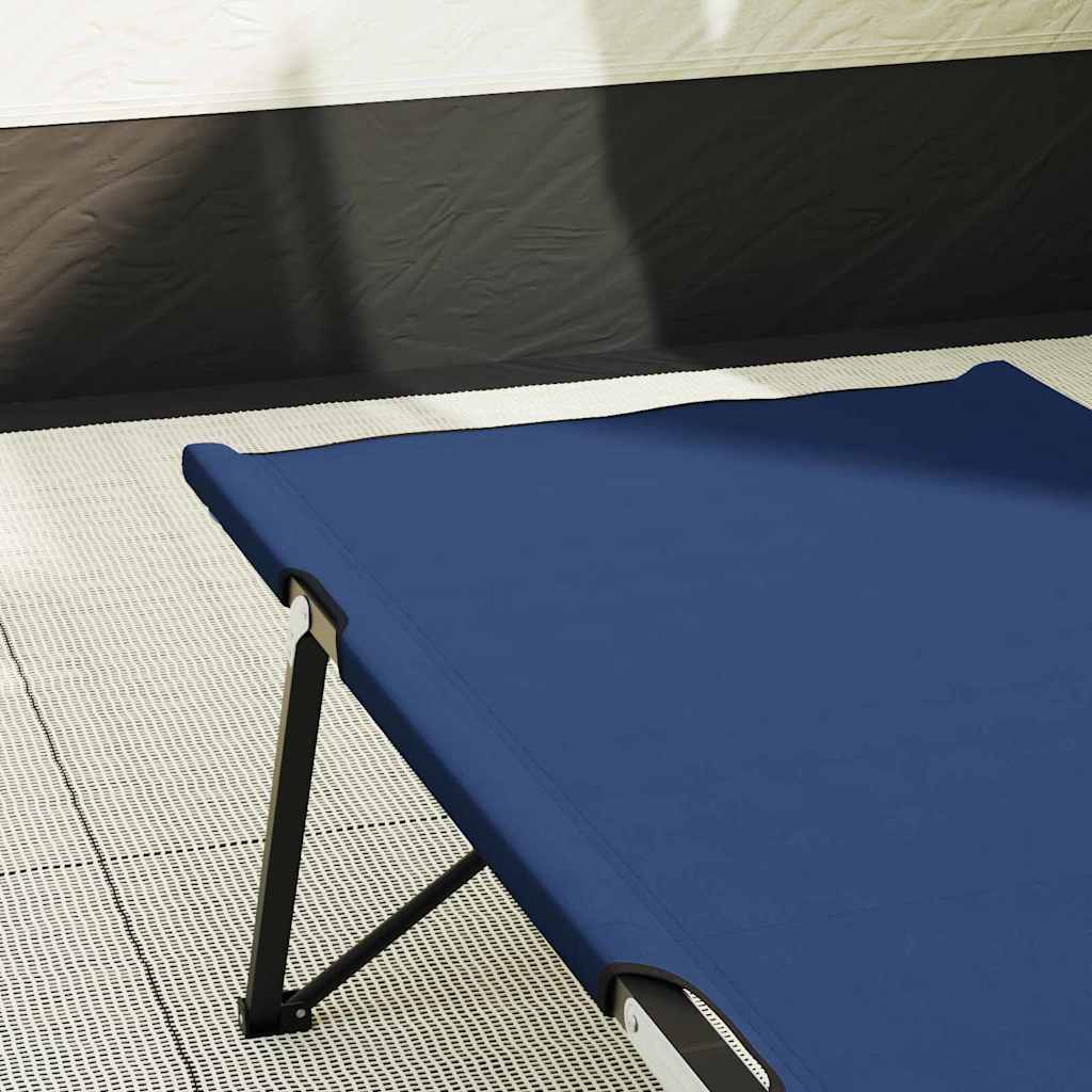 Sammenleggbar Camping Seng Blå 206 X 76 X 74 Cm Oxford-Stoff