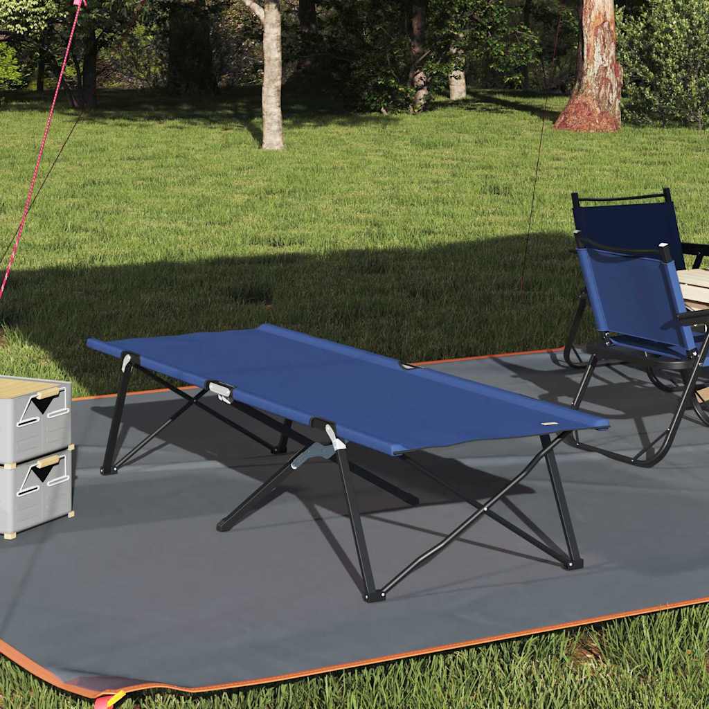 Sammenleggbar Camping Seng Blå 206 X 76 X 74 Cm Oxford-Stoff