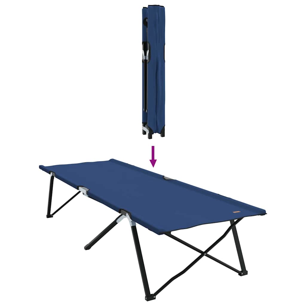 Sammenleggbar Camping Seng Blå 206 X 76 X 74 Cm Oxford-Stoff