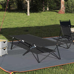 Sammenleggbar Camping Seng Svart 206 X 76 X 74 Cm Oxford-Stoff