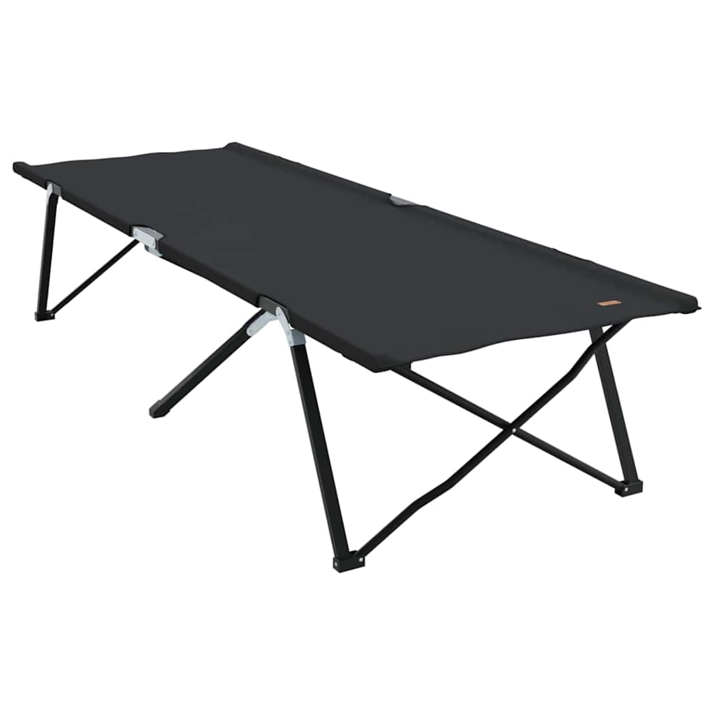 Sammenleggbar Camping Seng Svart 206 X 76 X 74 Cm Oxford-Stoff