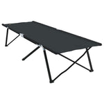 Sammenleggbar Camping Seng Svart 206 X 76 X 74 Cm Oxford-Stoff