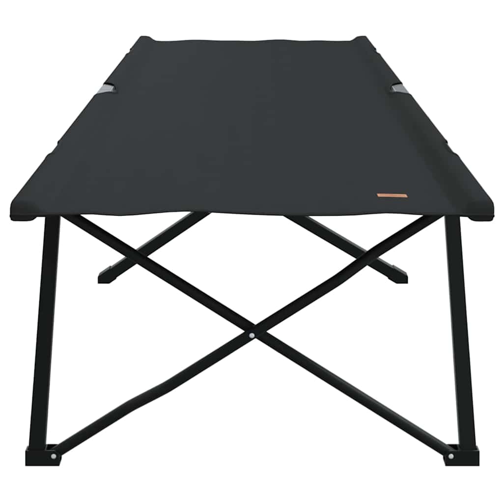 Sammenleggbar Camping Seng Svart 206 X 76 X 74 Cm Oxford-Stoff