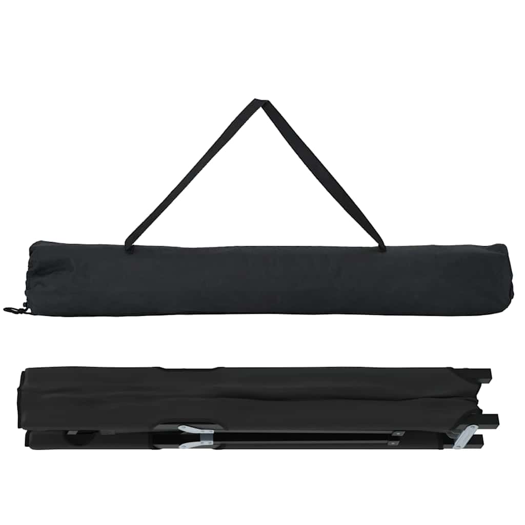 Sammenleggbar Camping Seng Svart 206 X 76 X 74 Cm Oxford-Stoff
