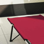 Sammenleggbar Camping Seng Rød 206 X 76 X 74 Cm Oxford-Stoff