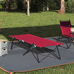 Sammenleggbar Camping Seng Rød 206 X 76 X 74 Cm Oxford-Stoff