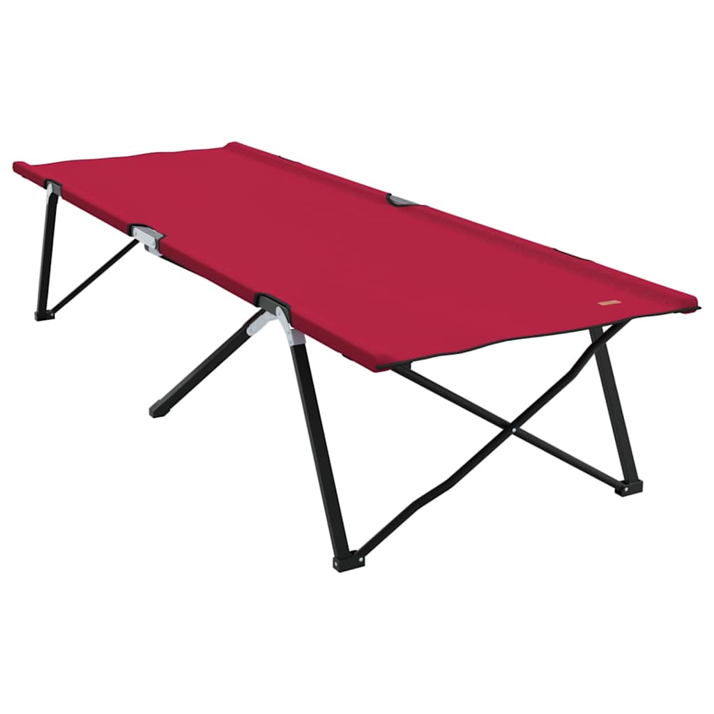 Sammenleggbar Camping Seng Rød 206 X 76 X 74 Cm Oxford-Stoff