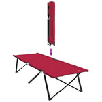Sammenleggbar Camping Seng Rød 206 X 76 X 74 Cm Oxford-Stoff