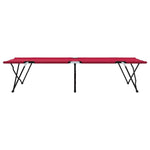 Sammenleggbar Camping Seng Rød 206 X 76 X 74 Cm Oxford-Stoff