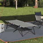 Sammenleggbar Camping Seng Grå 206 X 76 X 74 Cm Oxford-Stoff