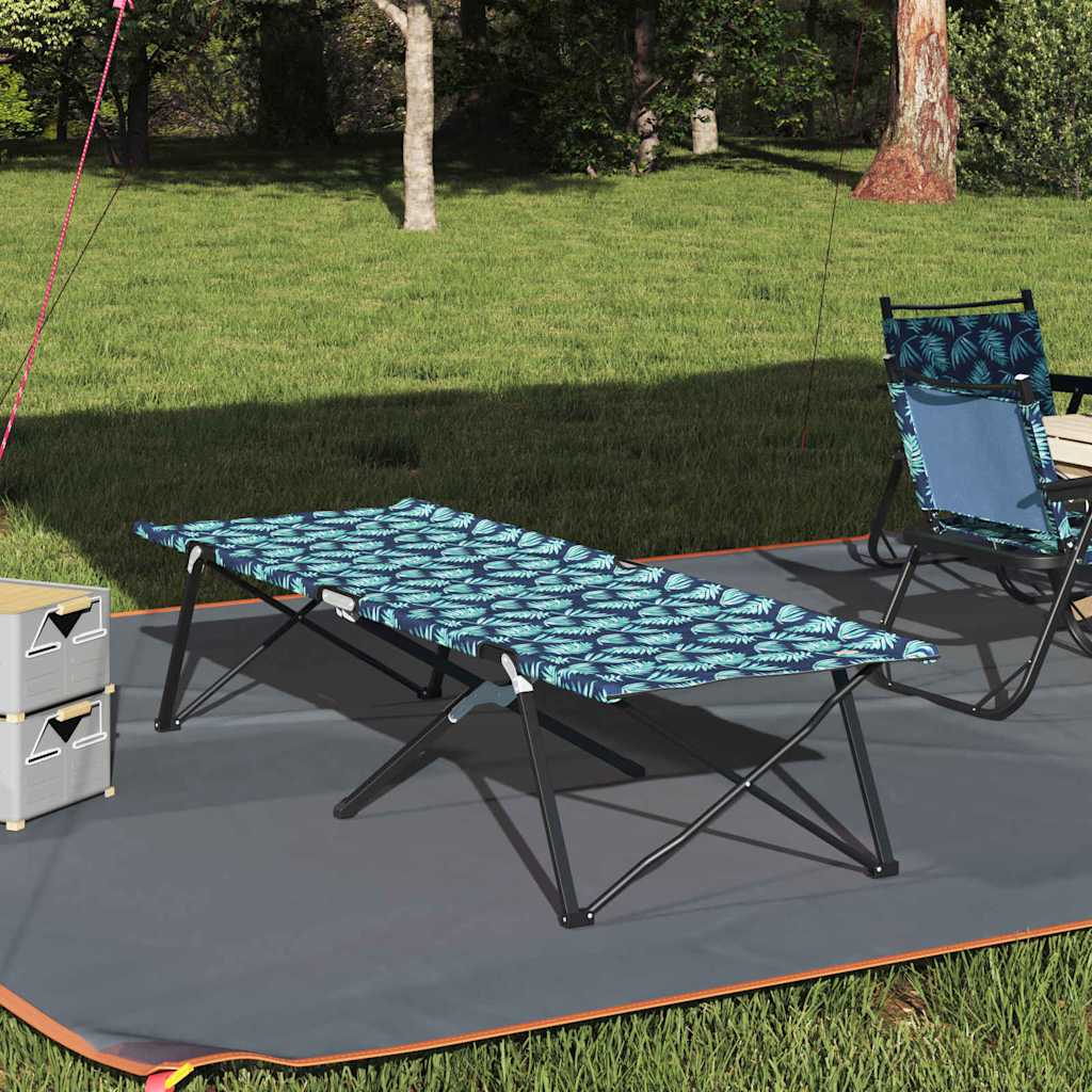 Sammenleggbar Camping Seng Bladmønster 206 X 76 X 74 Cm