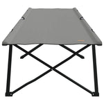 Sammenleggbar Camping Seng 2 Pcs Grå 206 X 76 X 74 Cm