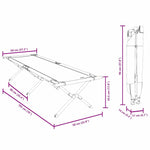 Sammenleggbar Camping Seng Blå Oxford-Stoff