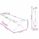 Sammenleggbar Camping Seng Svart Oxford-Stoff